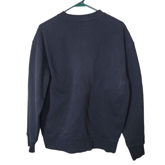 Levis Black Crewneck Pullover Sweatshirt Mens Small Basic Embroidered Relaxed - Picture 2 of 7